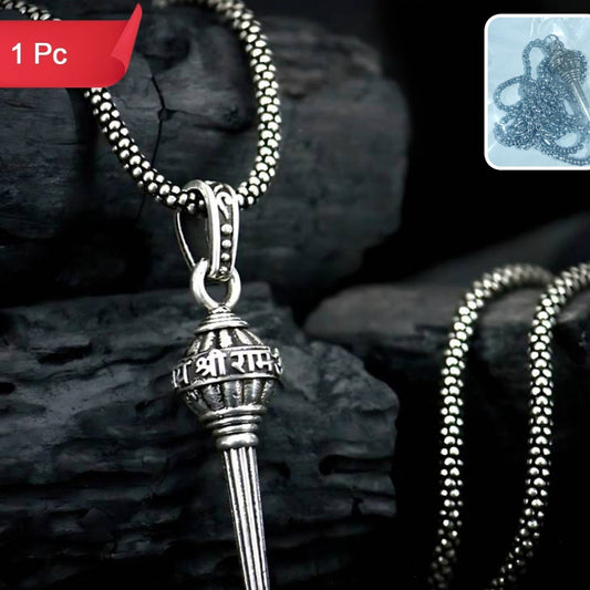 Lord Hanuman Gada Pendant with Chain (1 Pc)