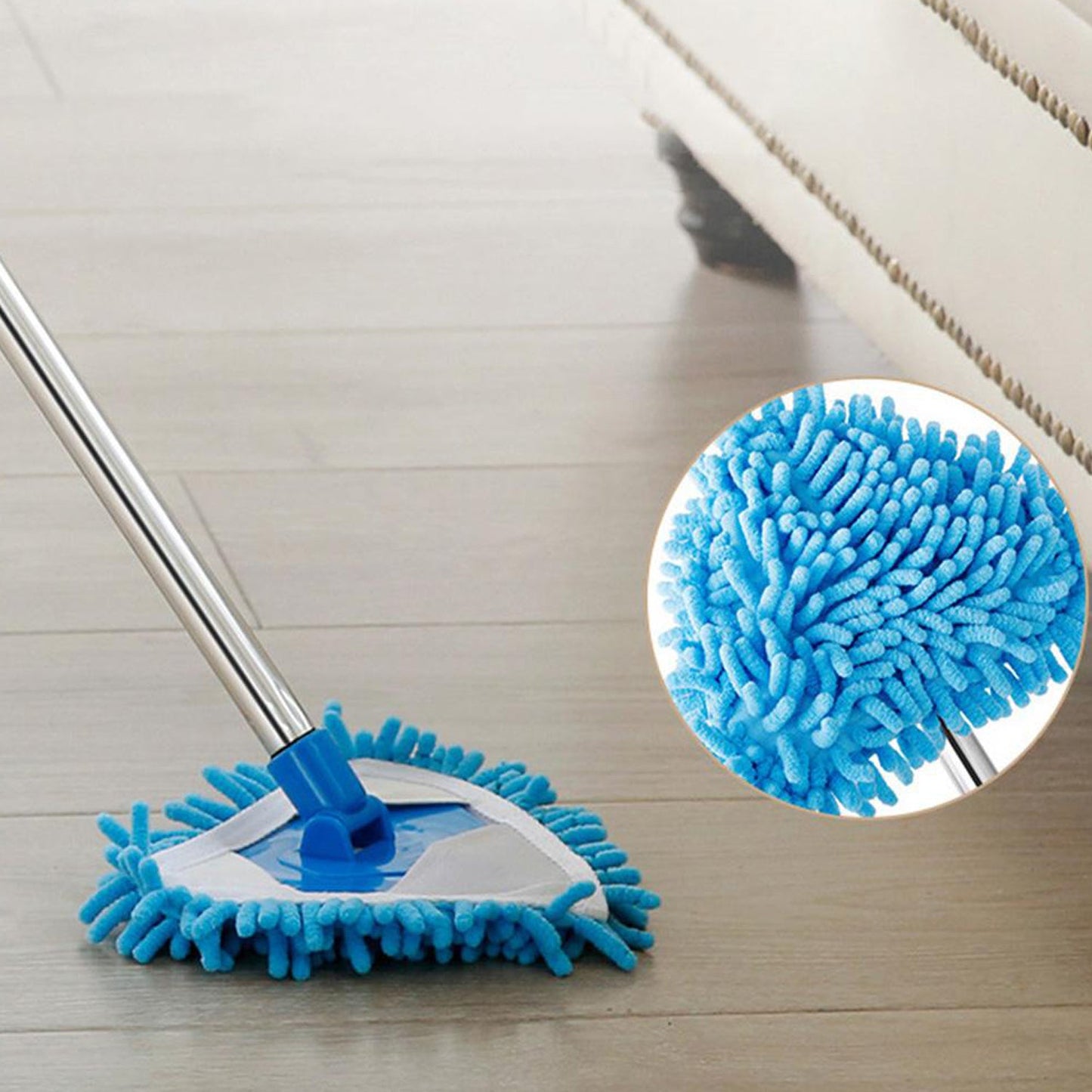 Stainless Steel Road Adjustable Triangle Mop Used For Cleaning Dusty And Wet Floor Surfaces And Tiles. - Happy Price - Image 2