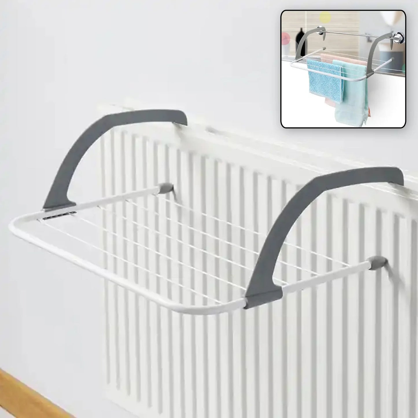 Metal Steel Folding Drying Rack For Clothes Balcony Laundry Hanger For Small Clothes Drying Hanger Metal Clothes Drying Stand Socks And Plant Storage Holder Outdoor  Indoor Clothes-towel Drying Rack Hanging On The Door Bathroom - Happy Price - Image 5