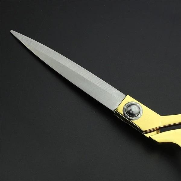 Stainless Steel Tailoring Scissor Sharp Cloth Cutting For Professionals (9.5inch) (Golden) - Happy Price - Image 2