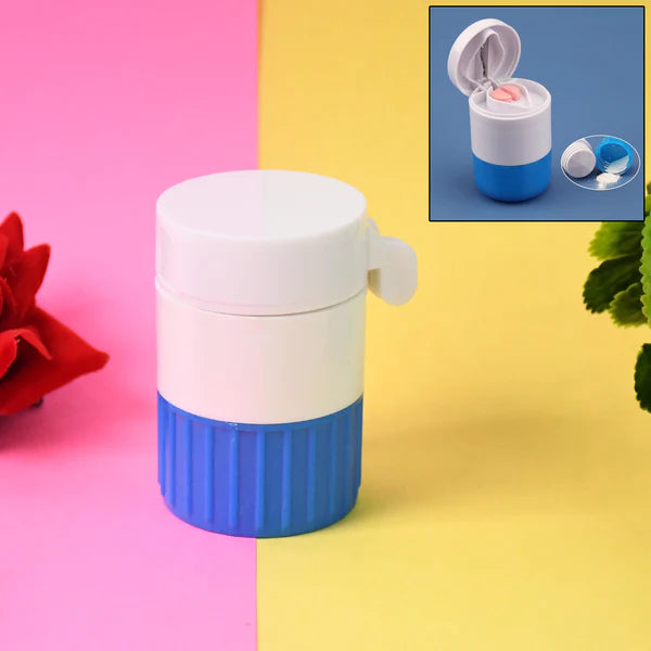 4-in-1 Layer Multipurpose Plastic Portable Pocket Size Tablet Medicine Cutter Divider With Partitioned Storage And Crusher Grinder Powder - Happy Price - Image 6