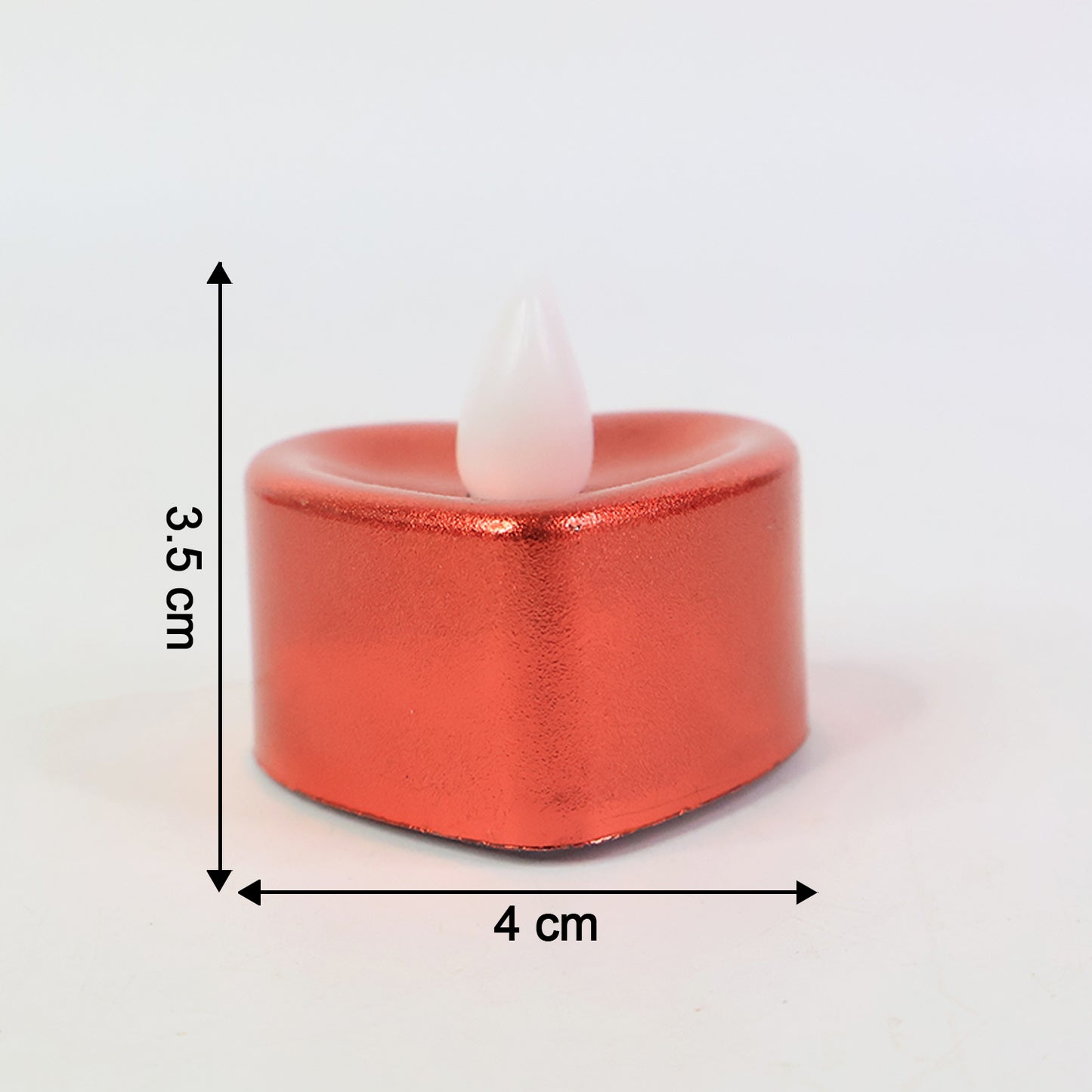 Heart Shaped LED Tealight Candles - 12 Pc Mix Color, Flameless & Safe for Decor - Happy Price - Image 3