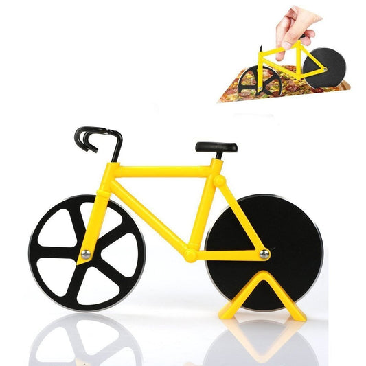 Stainless Steel Bicycle Shape Pizza Cutter - Happy Price - Image 1