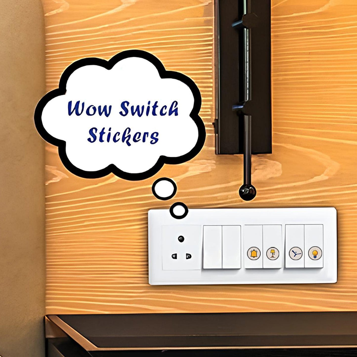 Pack of 10 Smart Switch Icon Sticker Sheets for Home & Office - Happy Price - Image 4