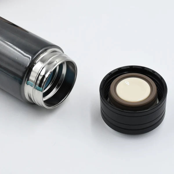 Stainless Steel Vacuum Flask with Cup Lid - Hot & Cold Drinks - Travel Thermos (1 Pc)