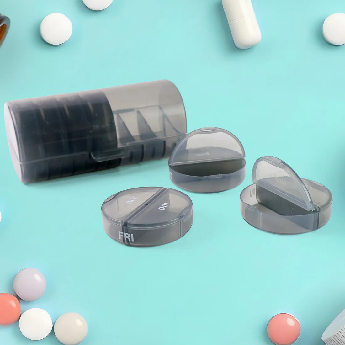 Weekly Pill Organizer 2 Times A Day Travel 7 Day Pill Box Twice A Day Daily Medicine Pill Case With Large Compartments - Happy Price - Image 6