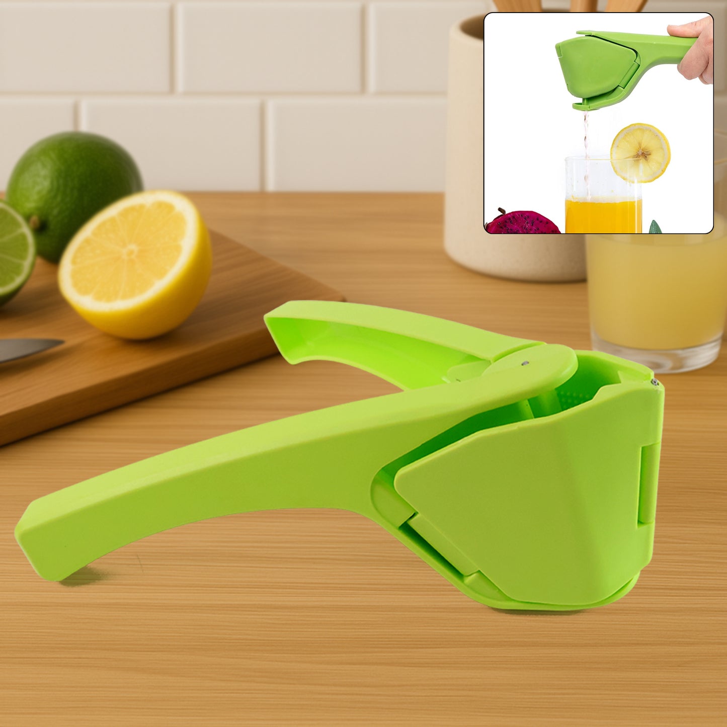 Liger Plastic Manual Handheld Lemon  Orange Squeezer Juice (1 Pc) - Happy Price - Image 6