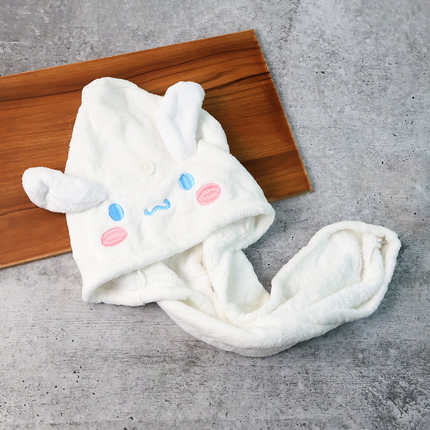 Premium Soft Microfiber Hair Drying Towel Wrap With Button (1 Pc) - Happy Price - Image 6