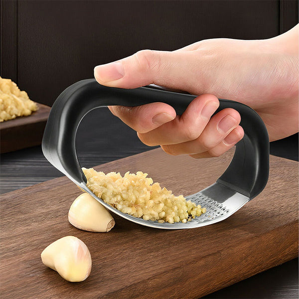 Stainless Steel Garlic Press & Ginger Mincer - Easy Grip Kitchen Tool