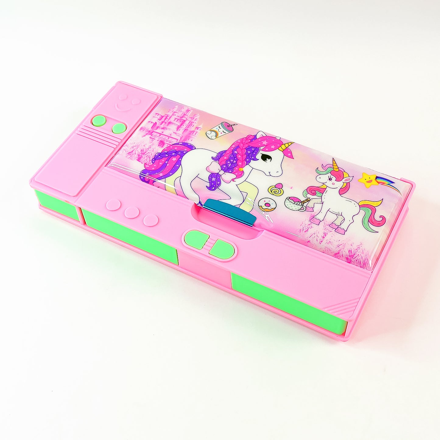 Multi Purpose Gadget Jumbo Pencil Box Compass With Calculator Jumbo 2 Side Slot Geometry Box Compass Use School  Traveling  Studio - Happy Price - Image 5