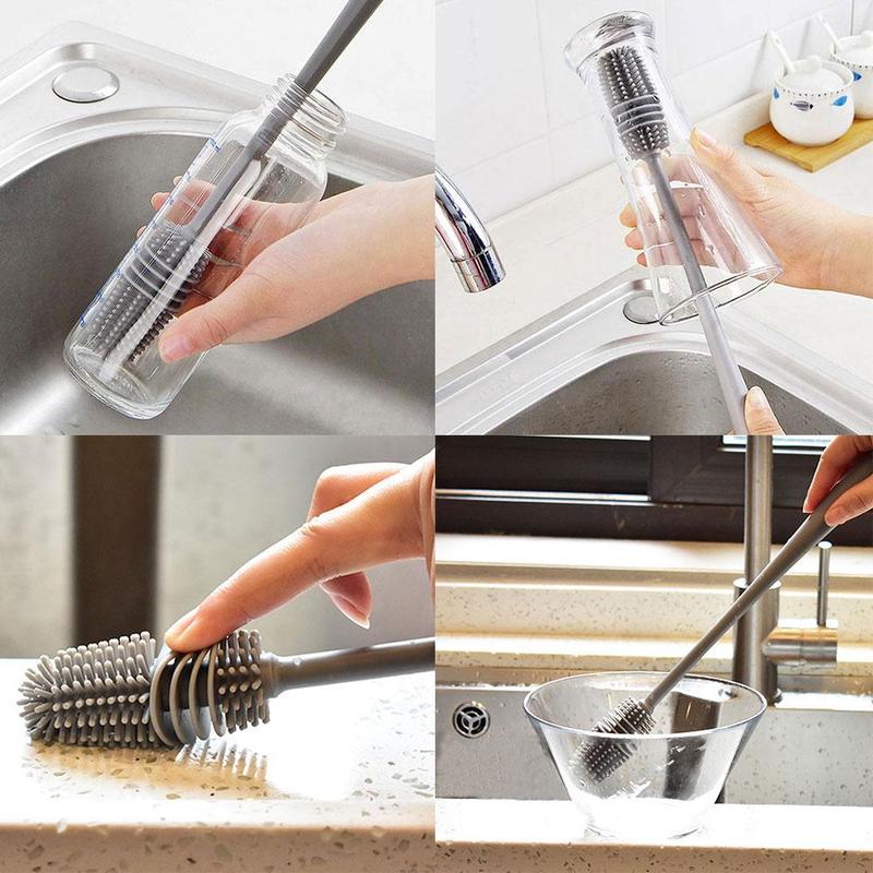Long Bottle Cleaning Brush For Washing Water Bottle Narrow Neck Containers - Happy Price - Image 6