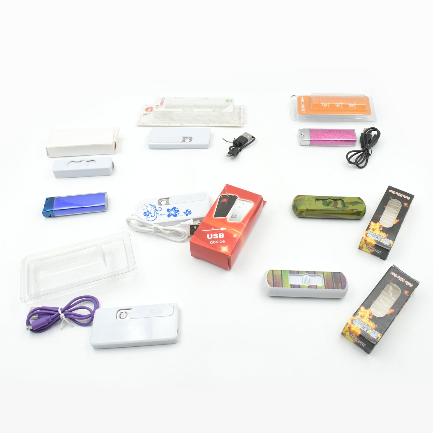 Stylish Electric Usb Lighter For Men  Women Regular Cigarettes Portable Usb Rechargeable Flameless Coil Slim Cigarette Lighter With Charging Cable Windproof E Lighter Lighter For Smoking (1 Pc Mix Deisign  Color ) - Happy Price - Image 4