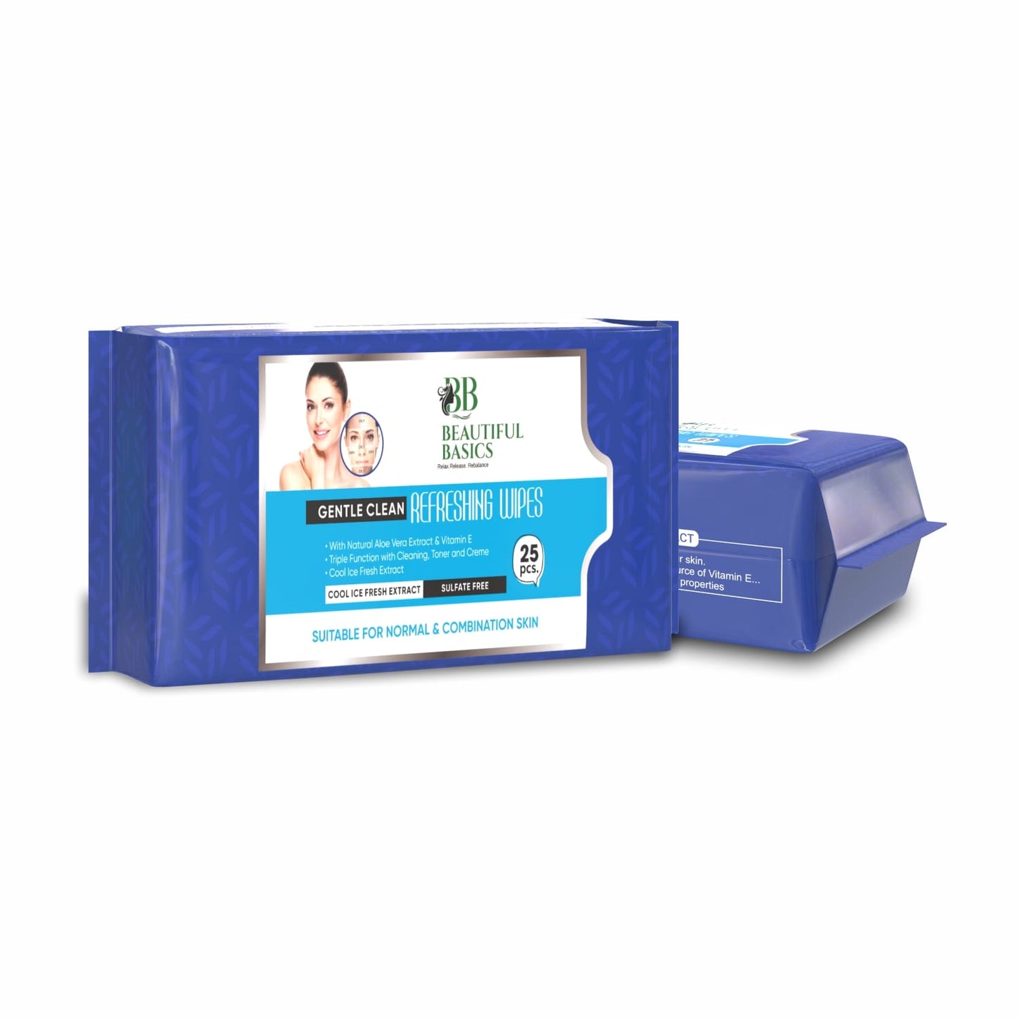 Beautiful Basics Normal  Oily Skin Face Wipes (2 Pkts X 50 Pcs Wipes) - Happy Price - Image 4