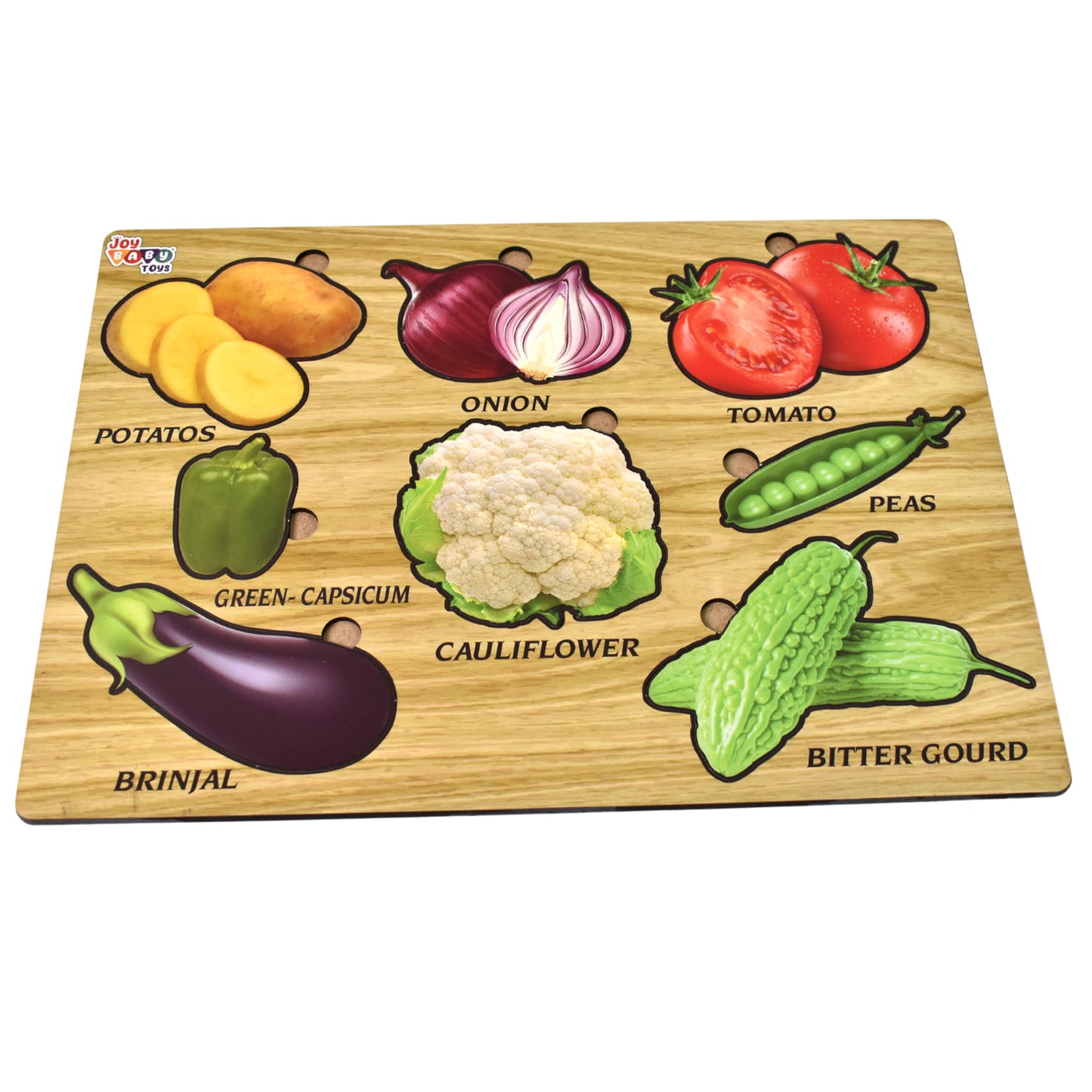 Wooden Vegetable Puzzle Learning Educational Board (1 Set  2820 Cm) - Happy Price - Image 5