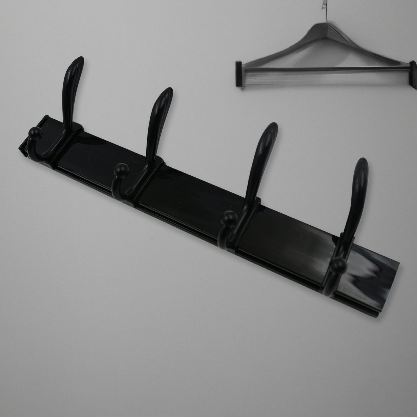 Cloth Hanger Wall Door Hooks Rail For Hanging Clothes For Hanging Hook Rack Rail Extra Long Coat Hanger Wall Mount For Clothes Jacket Hats 6 Hook With Eco-friendly Liquid Adhesive Glue - Happy Price - Image 4