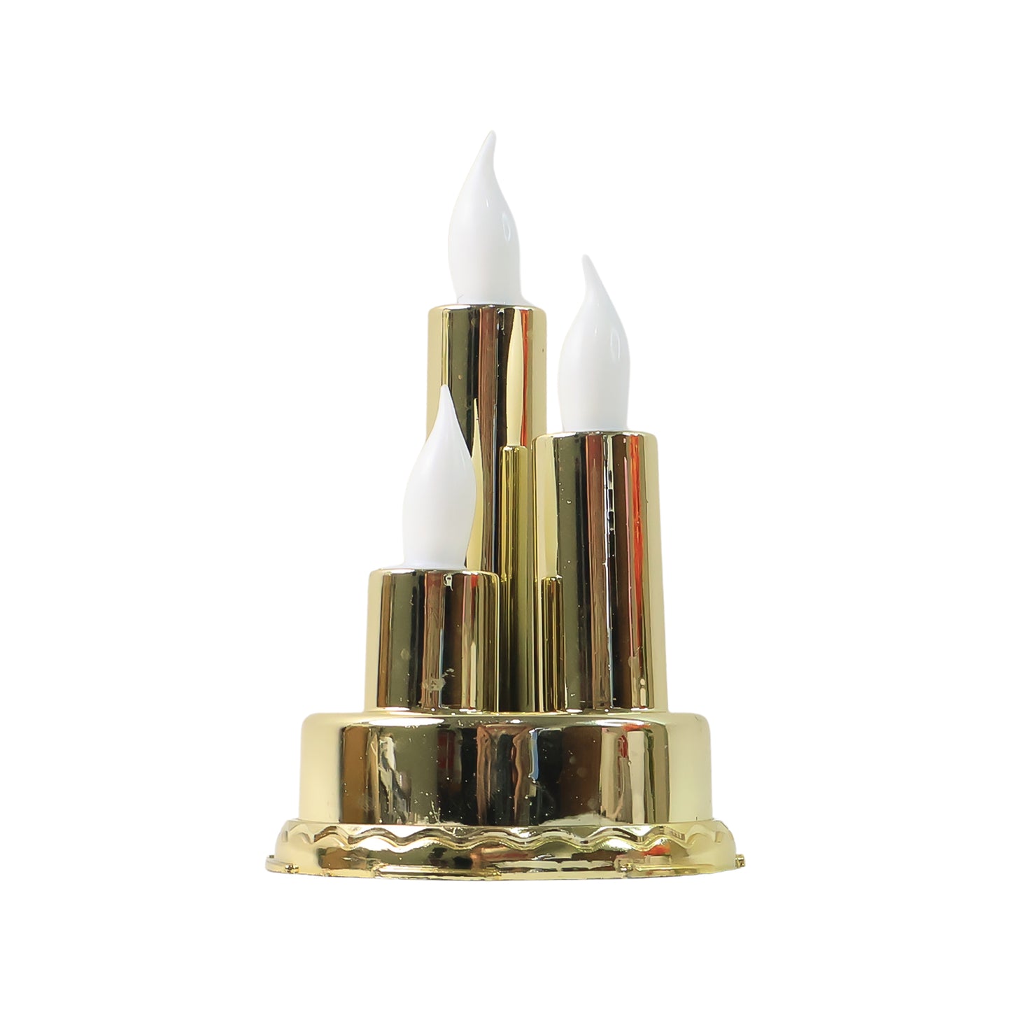 Golden Triple LED Flameless Candle Lamp (1 Pc) - Safe & Elegant Home Decor - Happy Price - Image 2