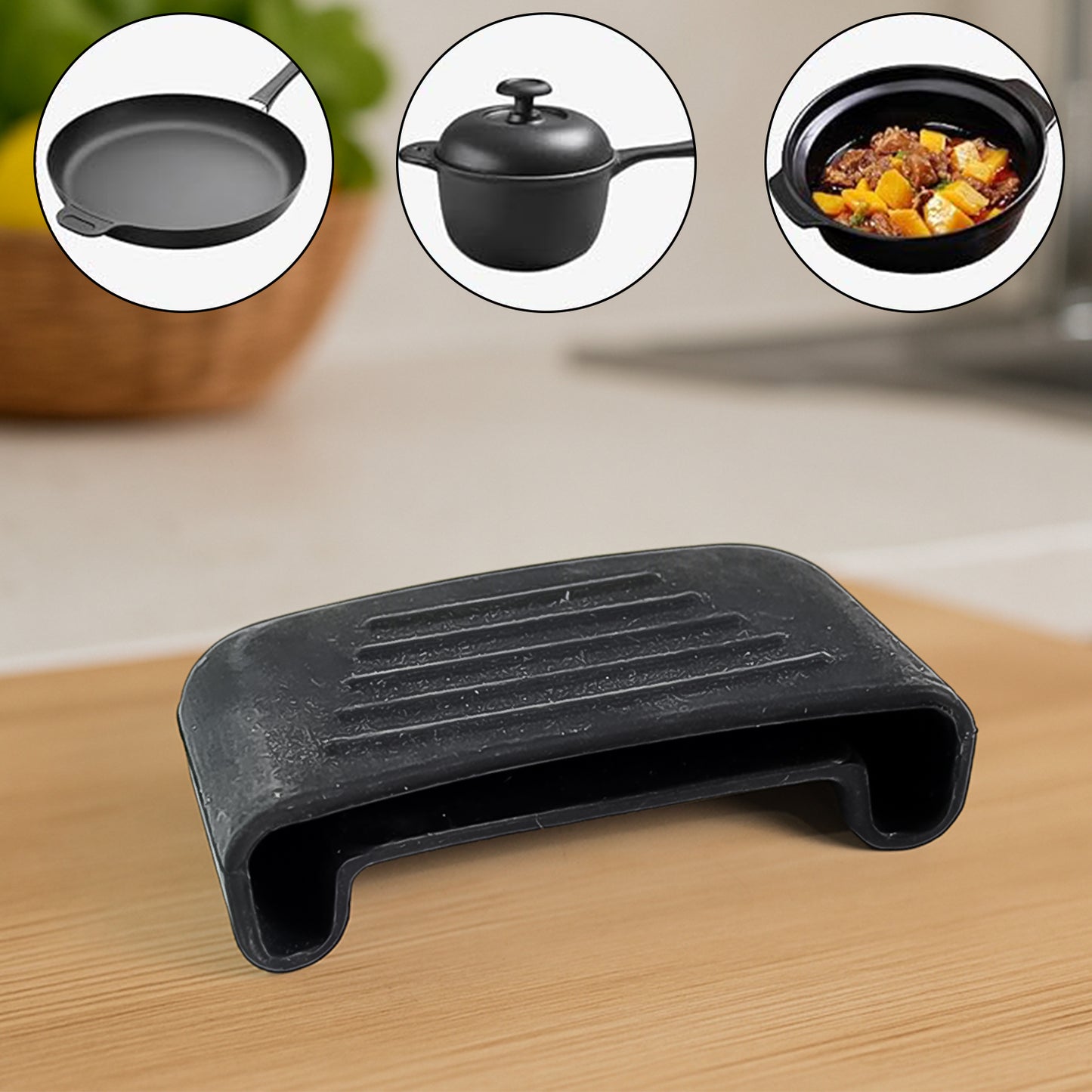 Premium Silicone Heat Resistant Pot Handle Cover For Cookware (1 Pc) - Happy Price - Image 4