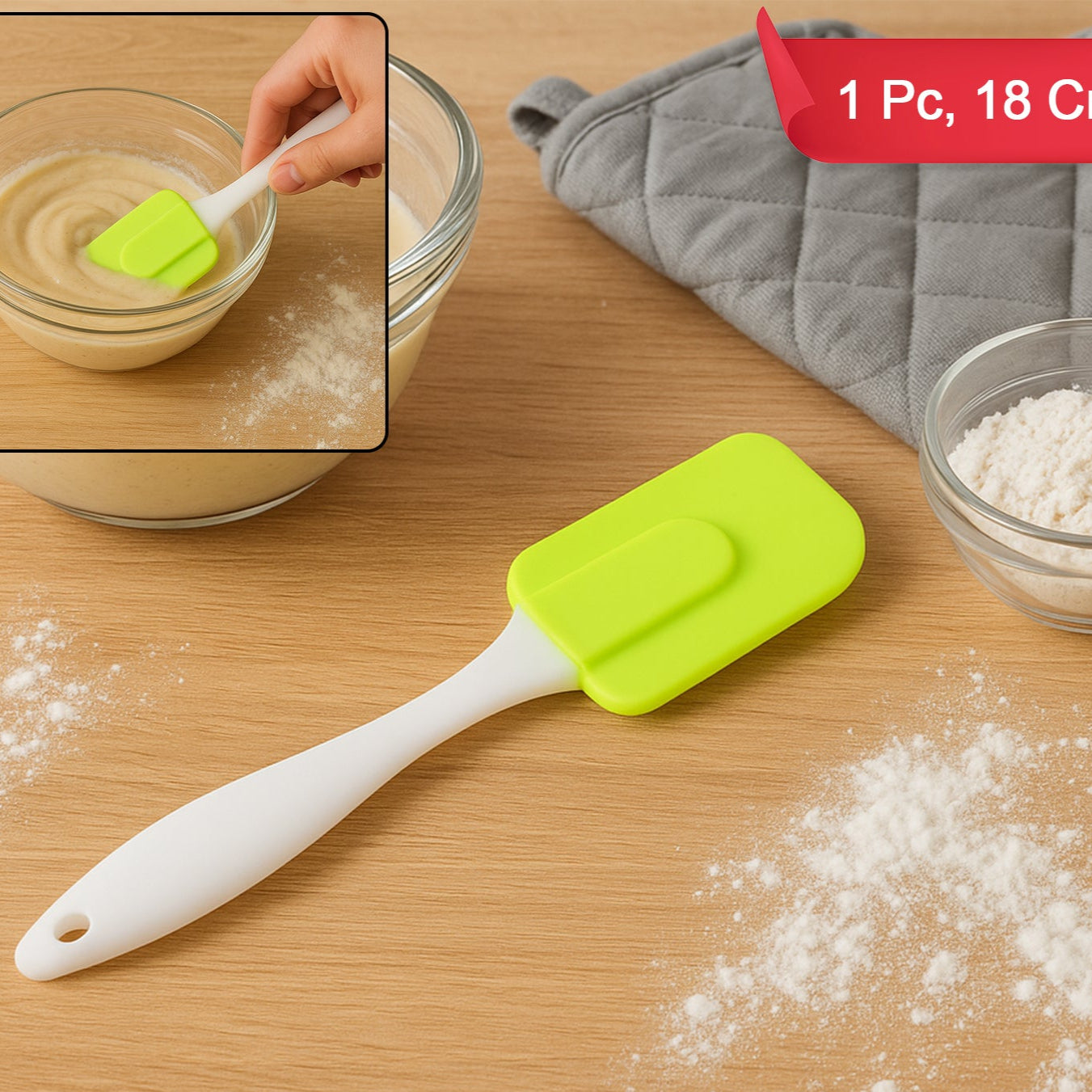 Silicone Cooking Spatula For Baking (1 Pc  18 Cm) - Happy Price - Image 1