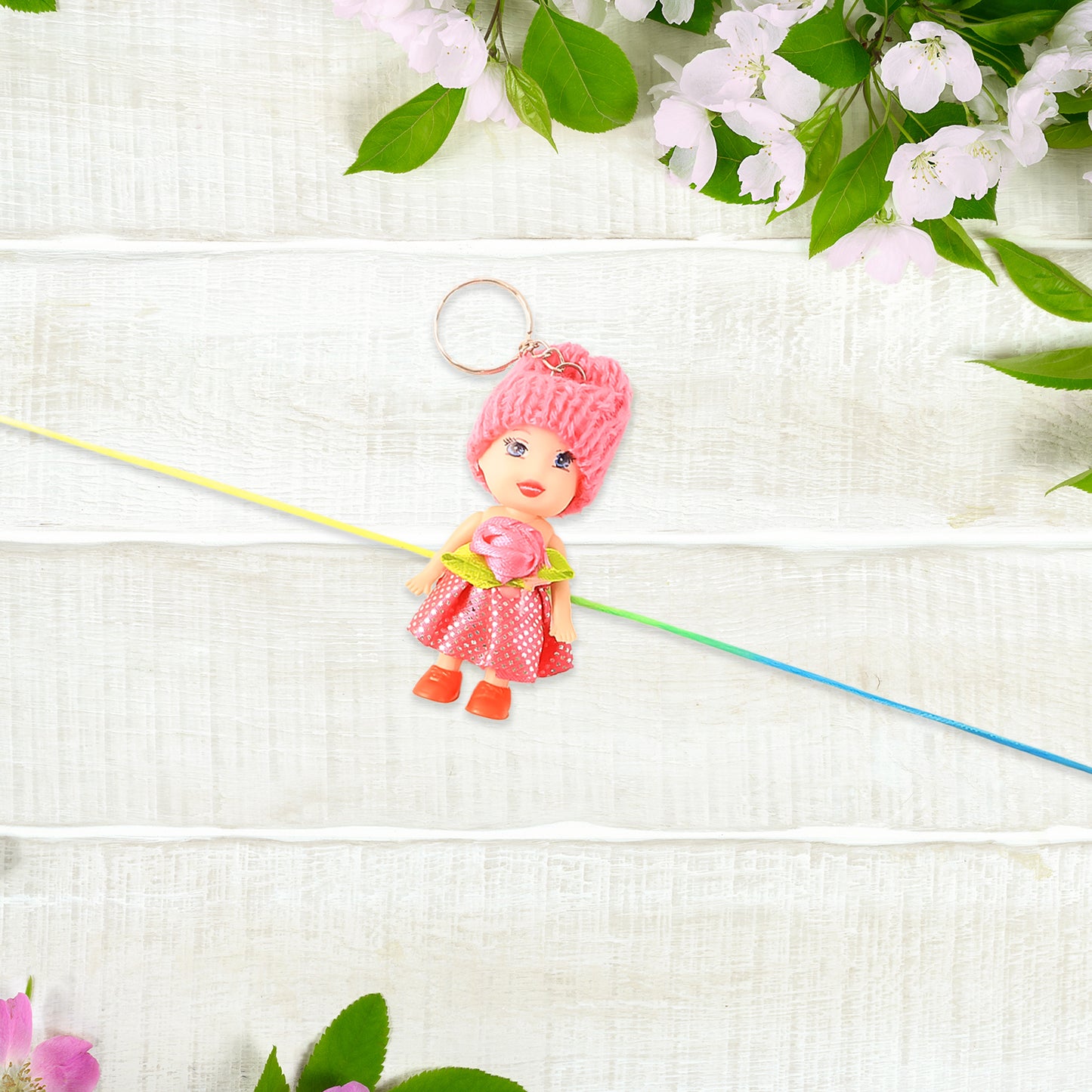 Cute Soft Doll Keychain for Kids - Decorative Toy with Ring