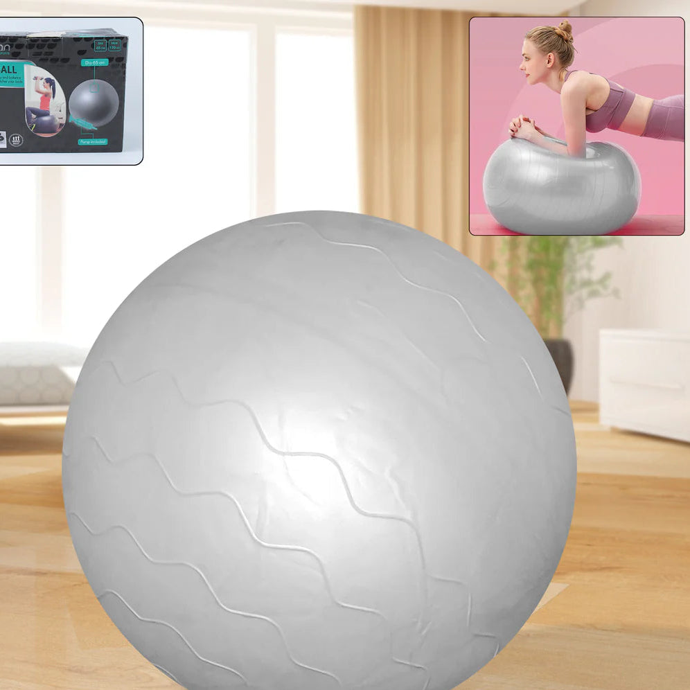 Heavy Duty Gym Ball Non-slip Stability Ball With Foot Pump For Total Body Fitness - Happy Price - Image 1