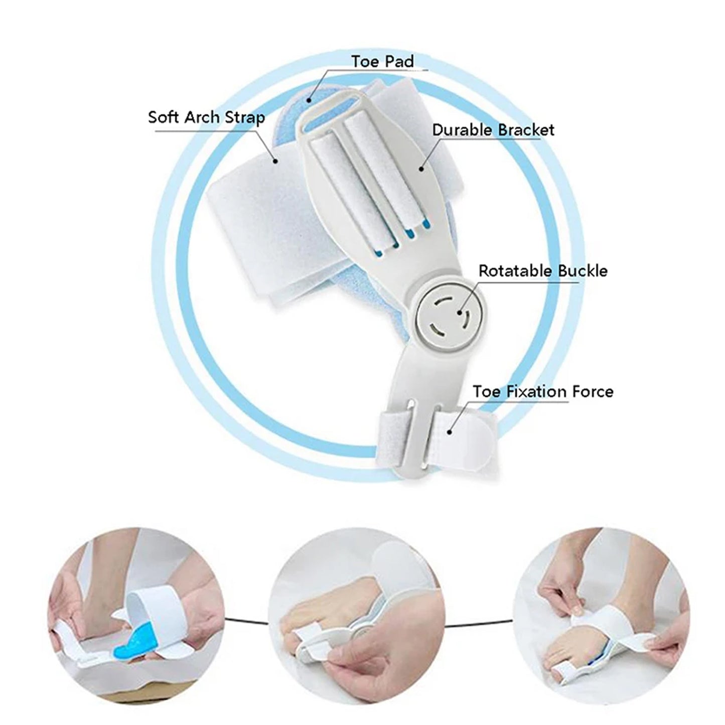 Bunion Support Splint. Valgus And Bunion Valgus Corrector Hallux Valgus Corrector Adjustable Bunion Valgus Protective Cover For Men And Women - Happy Price - Image 2