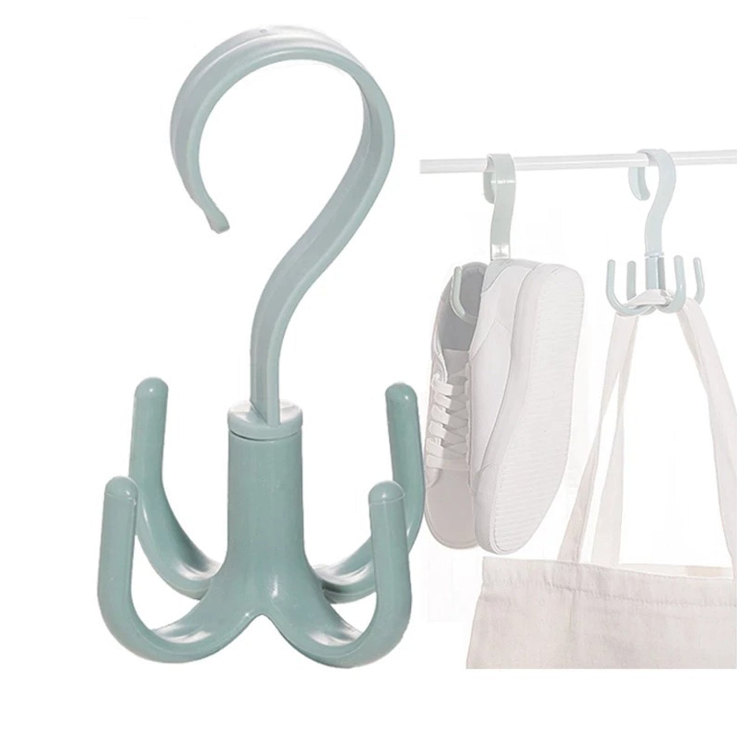 4-claw Multi-function 360 Degree Rotatable Purse Rack Handbag Hanger Hook - Happy Price - Image 3
