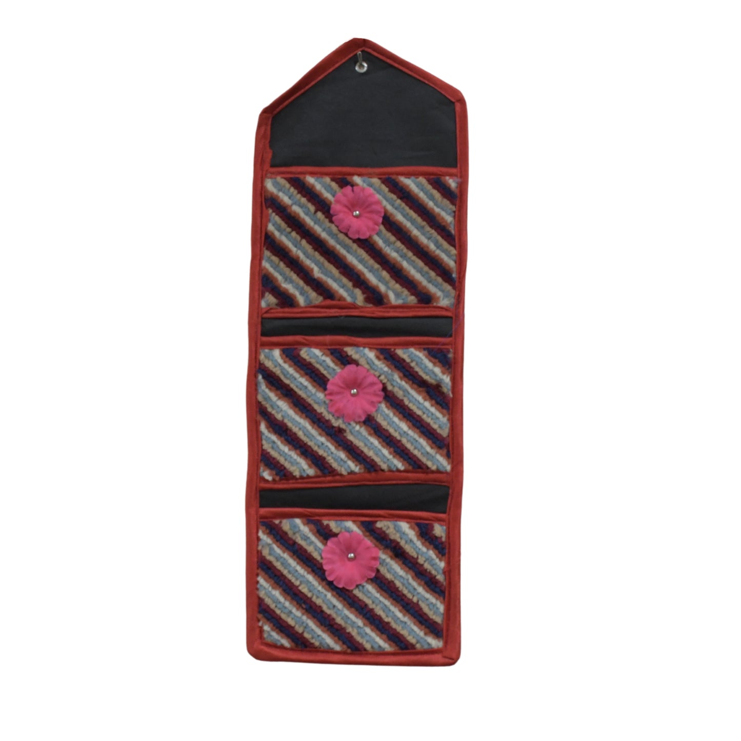 Foldable Hanging Organizer 3 Compartment Pocket Organiser Document Holder Wall Hanging Letter Holder With 3 Pockets  Magazinepaper Holder Foldable Hanging Organizer - Happy Price - Image 3