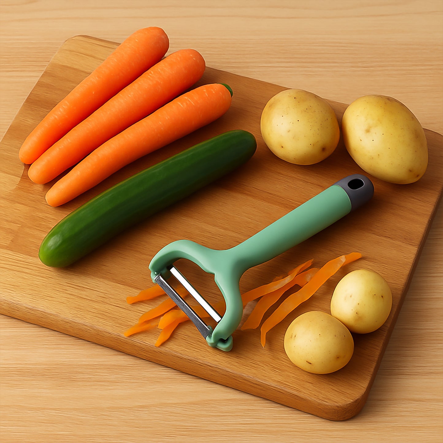 Ergonomic Vegetable and Fruit Peeler with Sharp Stainless Steel Blade (1 Pc) - Happy Price - Image 5