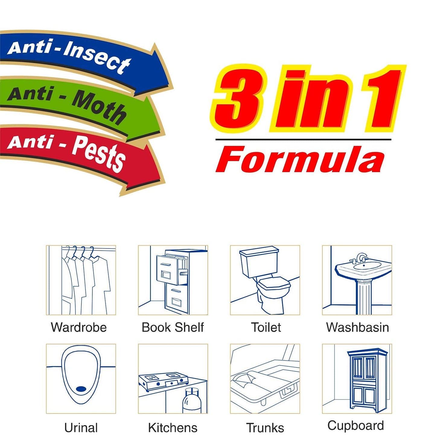 Naphthalene Balls For Clothes Pantry Bathroom Toilet Wardrobe  Wash Basin Urinal Cockroaches. - Happy Price - Image 3