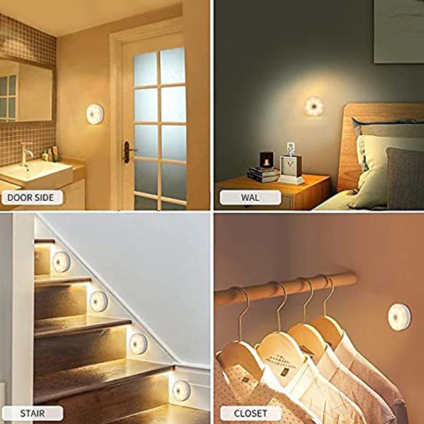 Round Shape 8 Led Motion Sensor Induction Led Light - Happy Price - Image 2