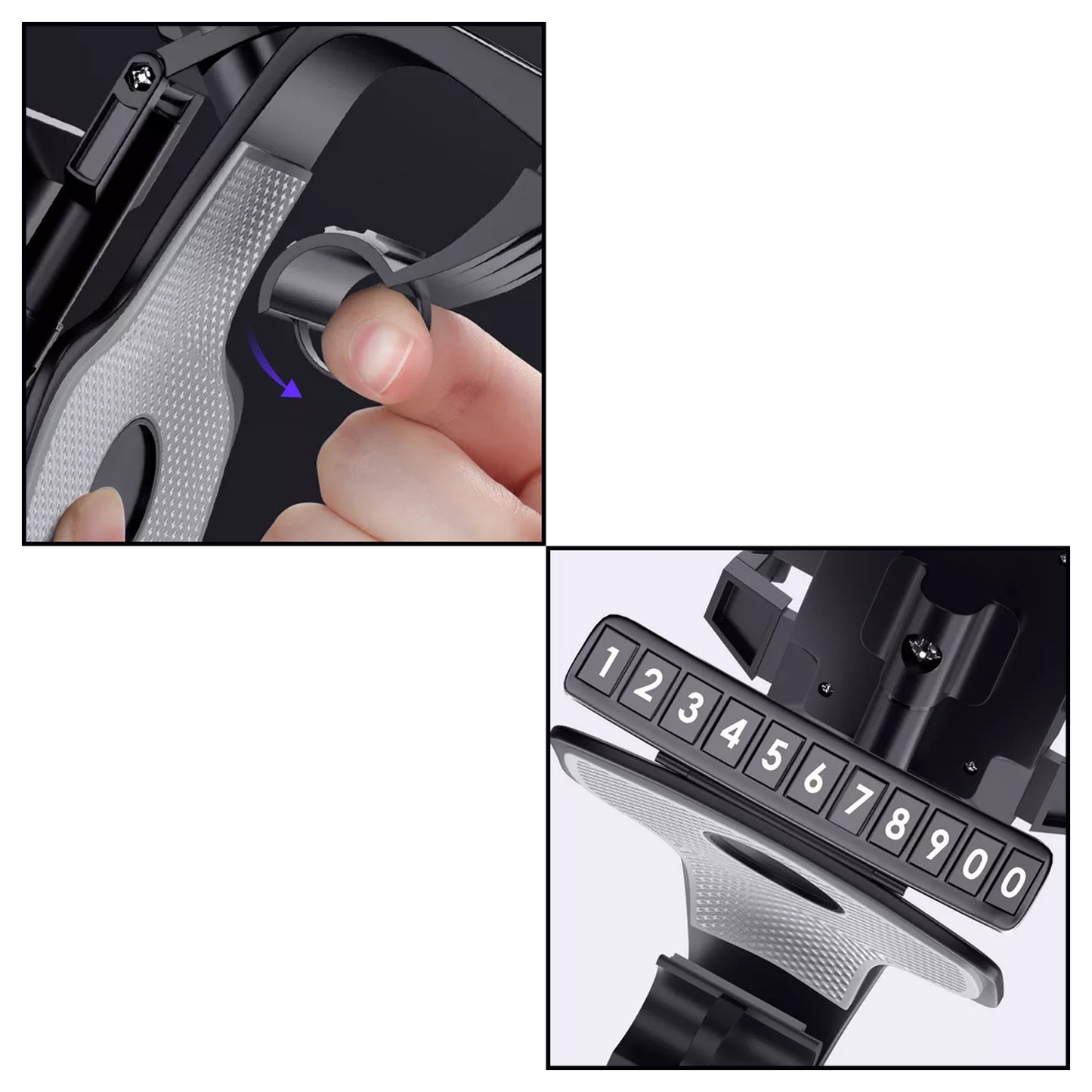 Car Mobile Phone Holder Mount Stand With 360 Degree. Stable One Hand Operational Compatible With Car Dashboard. - Happy Price - Image 4