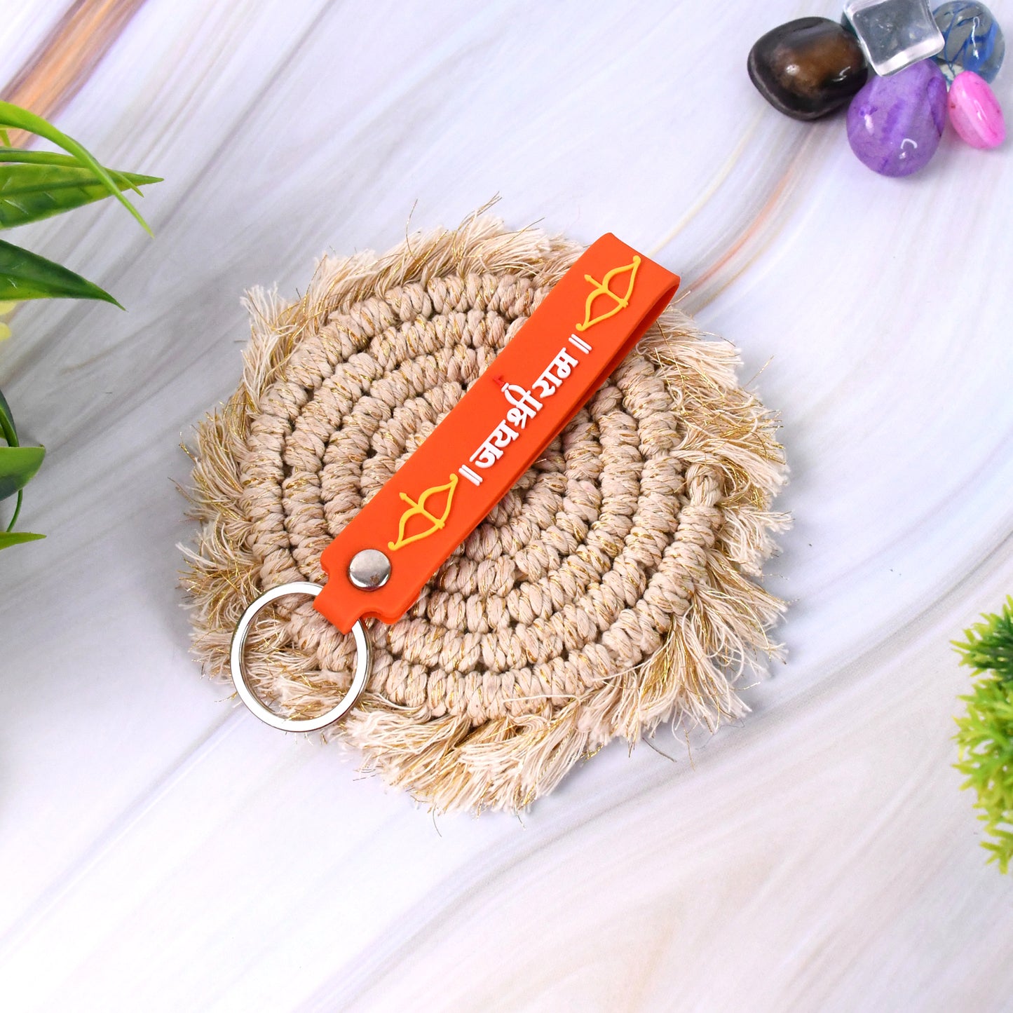 Silicone Jai Shree Ram Keychain (1 Pc) - Happy Price - Image 3
