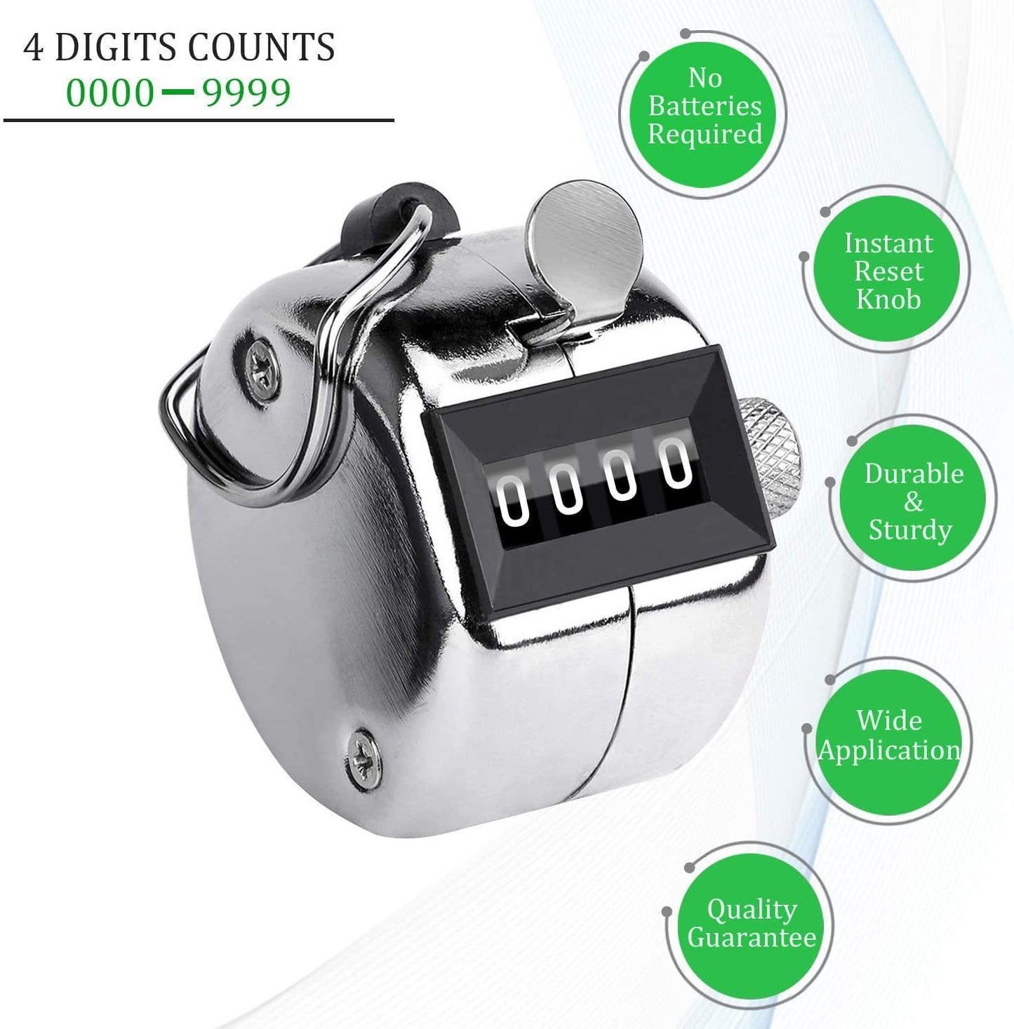 4 Digits Hand Held Tally Counter Numbers Clicker - Happy Price - Image 6