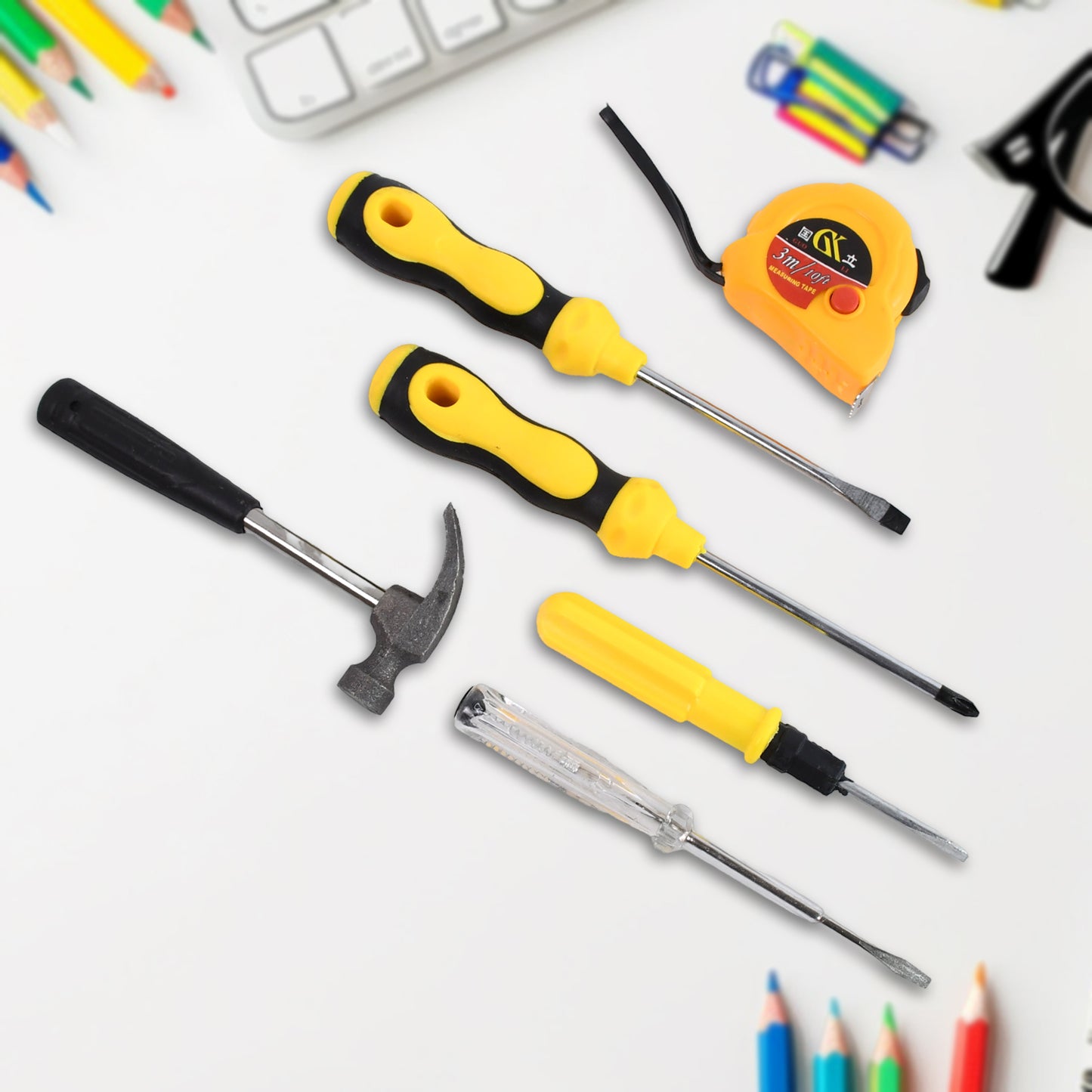6-in-1 Home Repair Tool Kit with Screwdrivers & Essentials