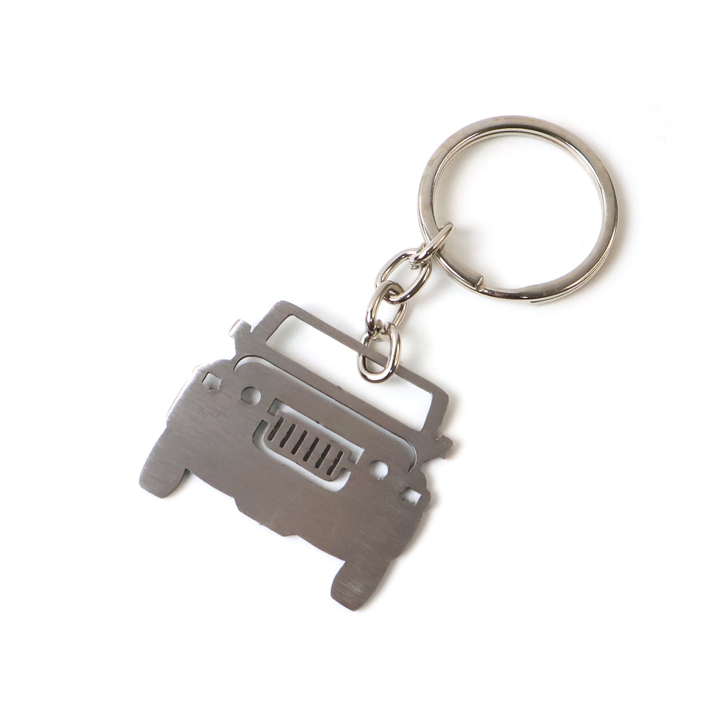Metal Jeep Shape Keychain - Stylish Car & Bike Accessory (1 Pc)