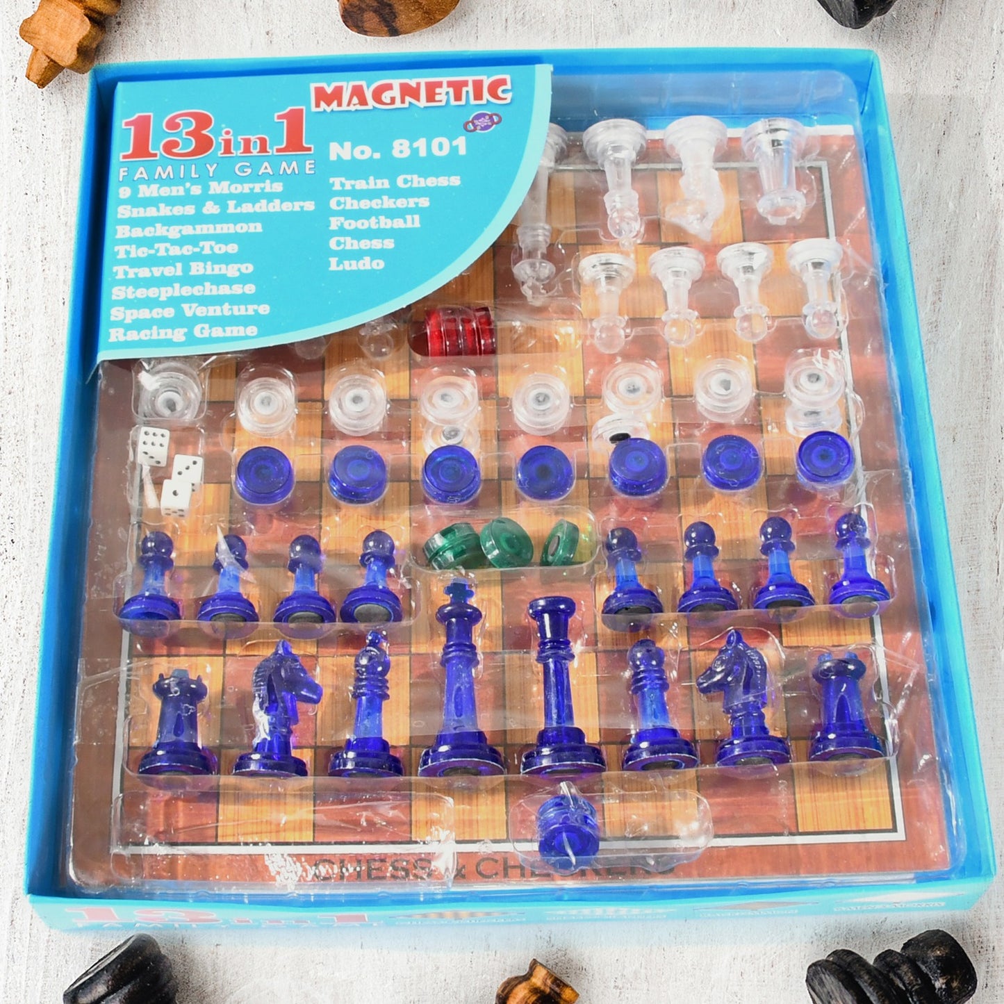 3 In 1 Family Board Game Chess Snakes  Ladders Ludo Tic-tac-toe Checkers Travel Bingo Football Space Venture Steeplechase Set For Kids - Happy Price - Image 2
