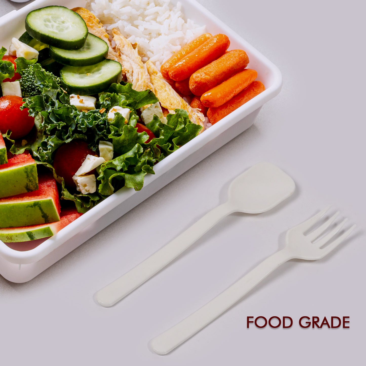 5239 Plastic Forks  Spoon Cutlery-utensils Parties Dinners Catering Services Family Gatherings ( Pack Of 2) - Happy Price - Image 5
