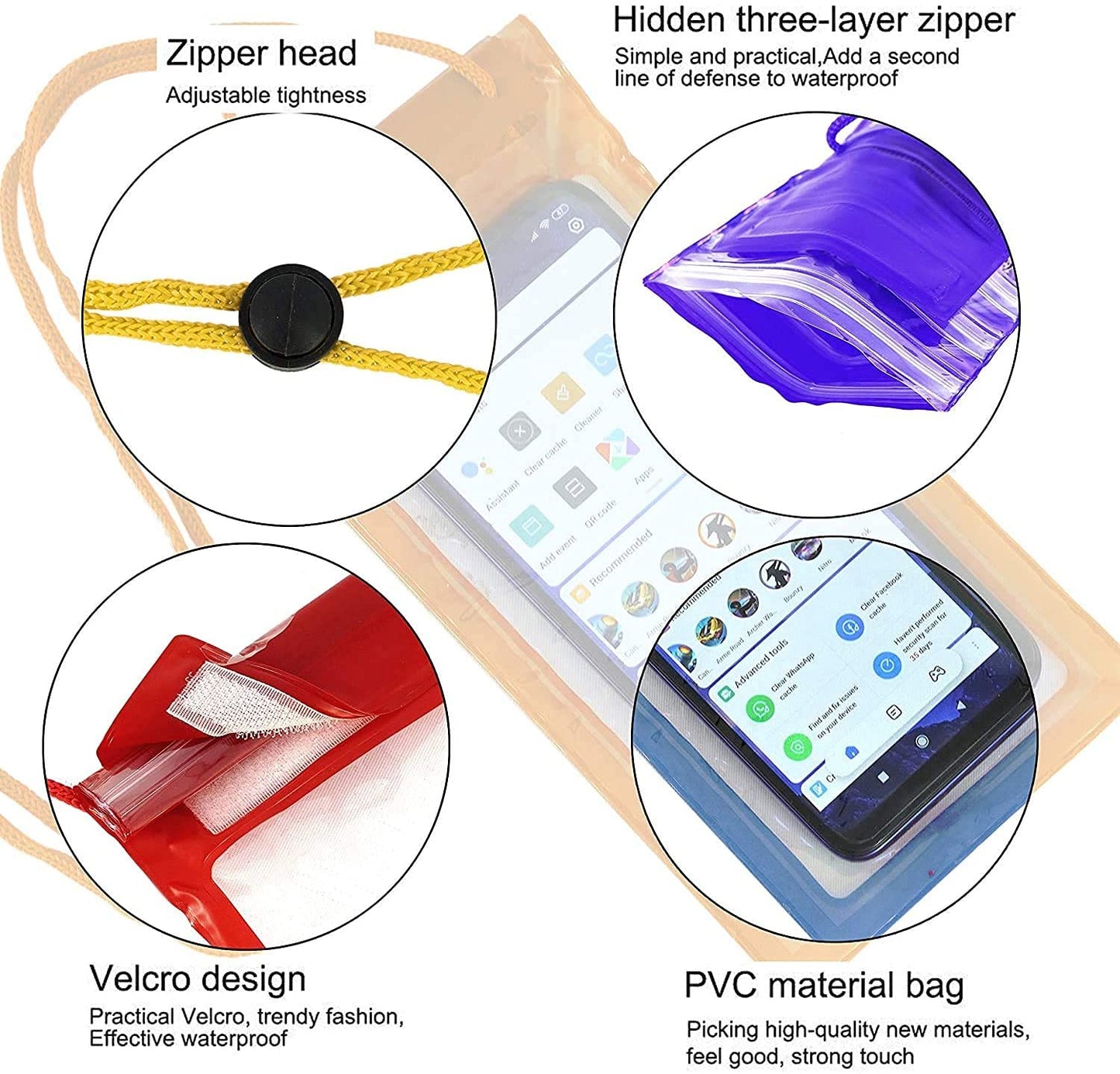 Waterproof Mobile Pouch (6.2 Inch  Random Colour) - Happy Price - Image 3