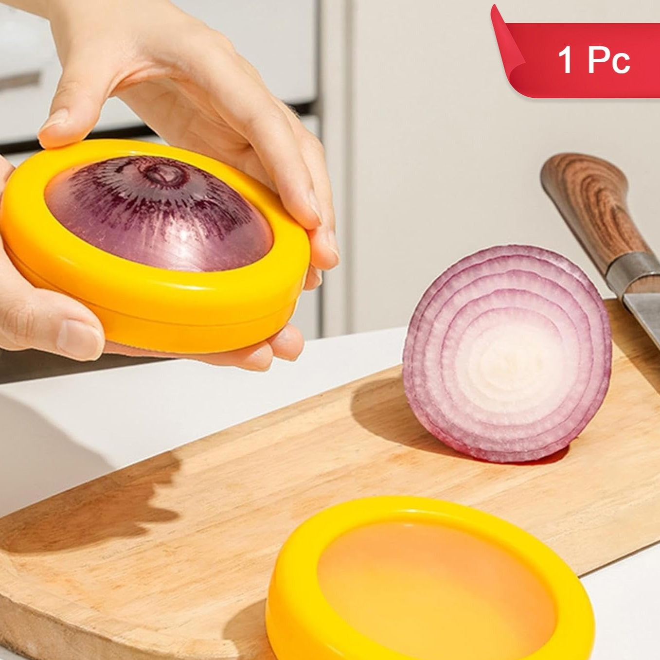 Vegetable Container Premium Fruits Saver Keeper (1 Pc  Yellow) - Happy Price - Image 2