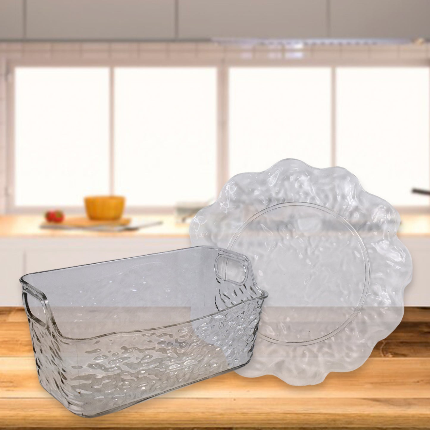 9 In 1 Plastic Bowl With Serving Tray  Plates Set - Happy Price - Image 5