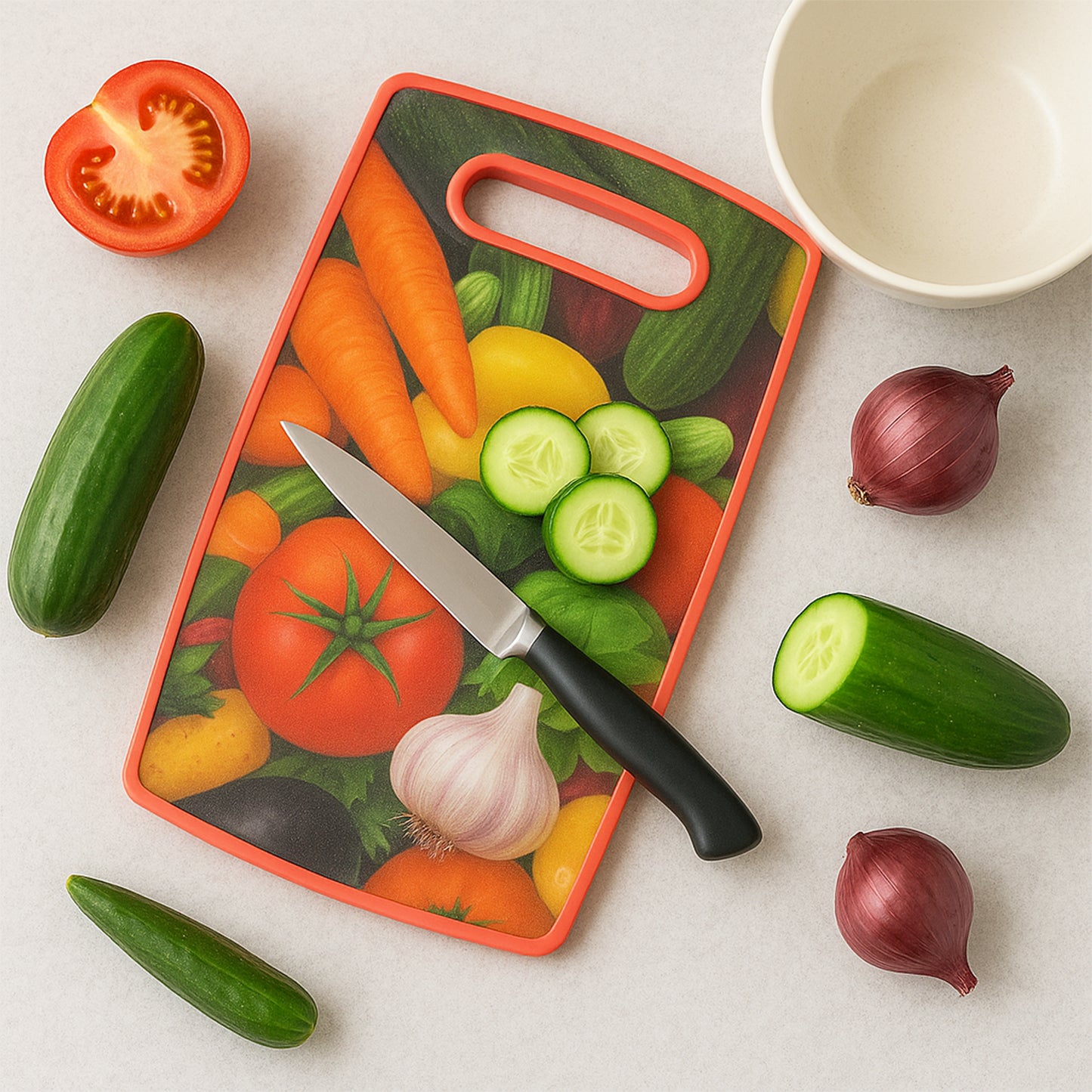Durable Multipurpose Chopping Board with Handle - 36x22 cm Kitchen Prep Surface (1 Pc) - Happy Price - Image 5