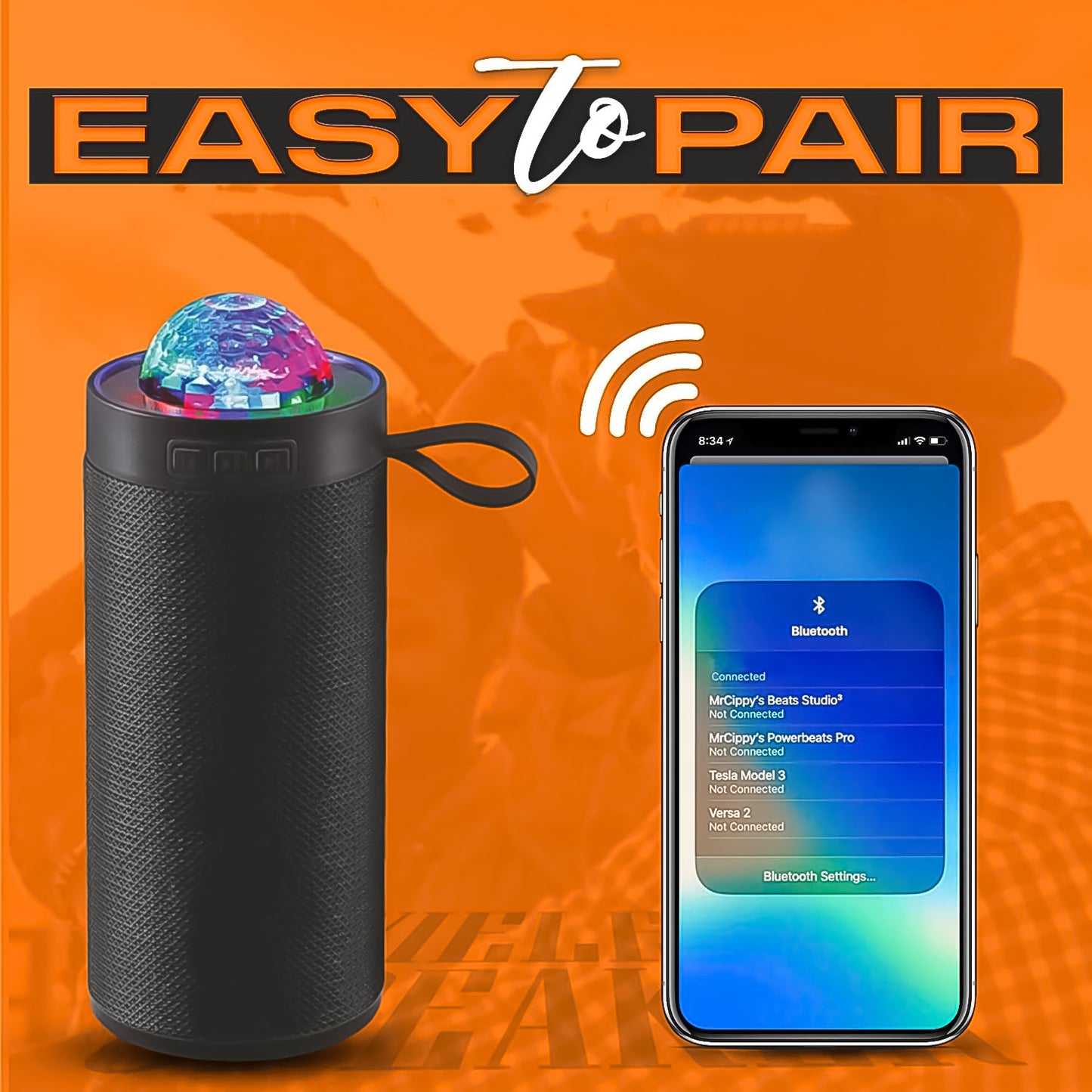 3d Disco Light Sound Bluetooth Speaker (1 Pc) - Happy Price - Image 5