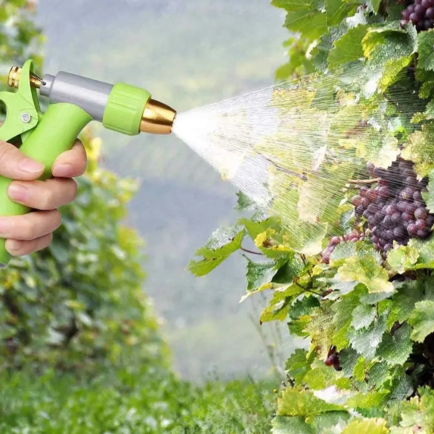 Water Spray Nozzle Hose Sprayer High Pressure Long Range Zinc Alloy Rotatable For Gardening Spray Adjustable High Pressure Car Washer Washing Water Spray Gun - Happy Price - Image 3