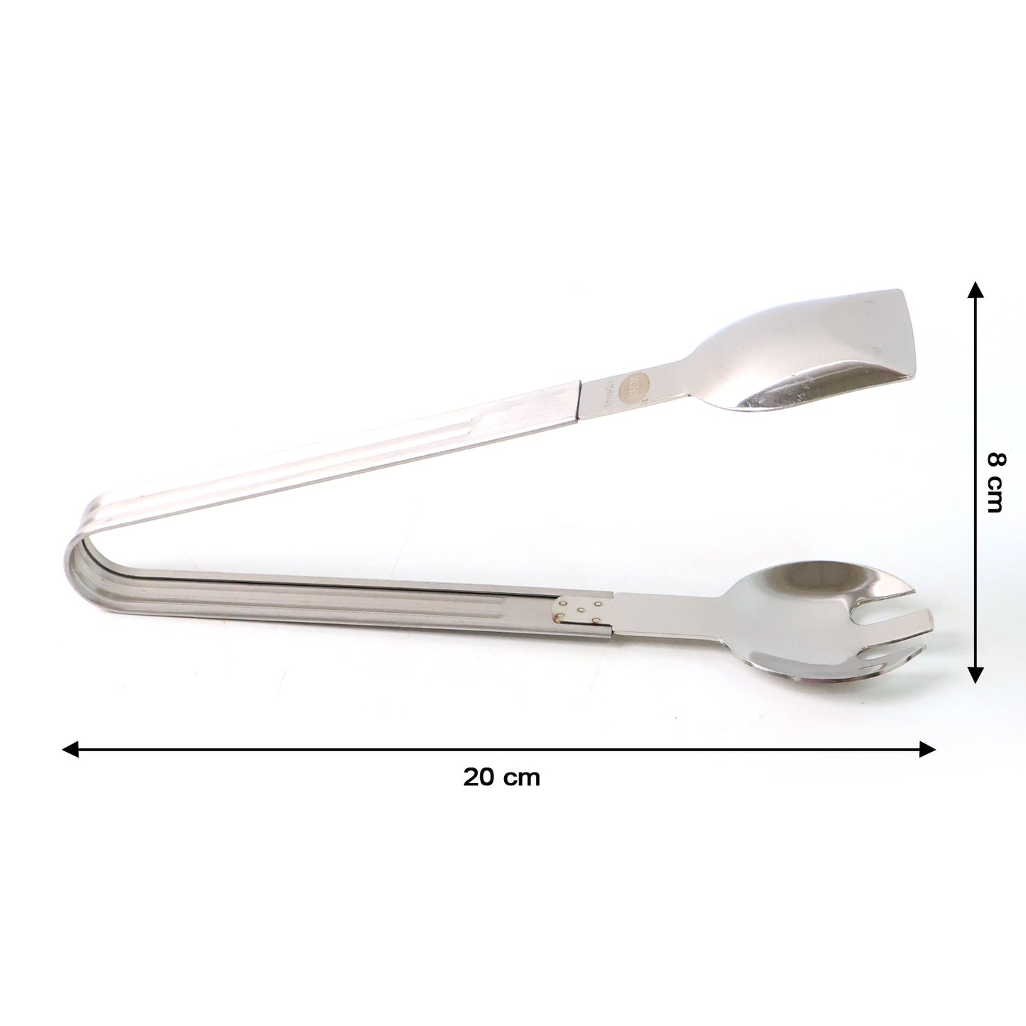 Stainless Steel Serving Tongs - 2-in-1 Pasta & Salad Spoon-Fork Tong (1 Pc)
