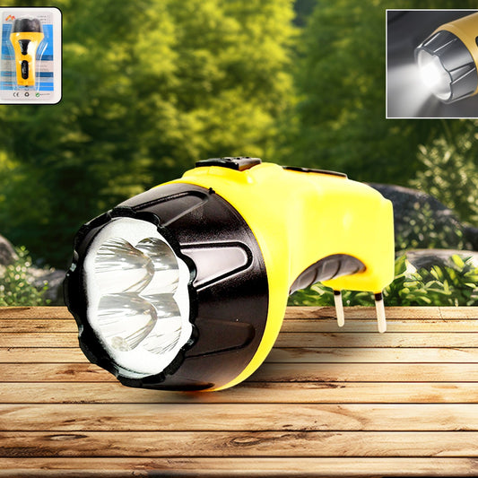 Rechargeable Led Torch Flashlight  High-power Handheld Emergency Light With Built-in Plug - Happy Price - Image 1