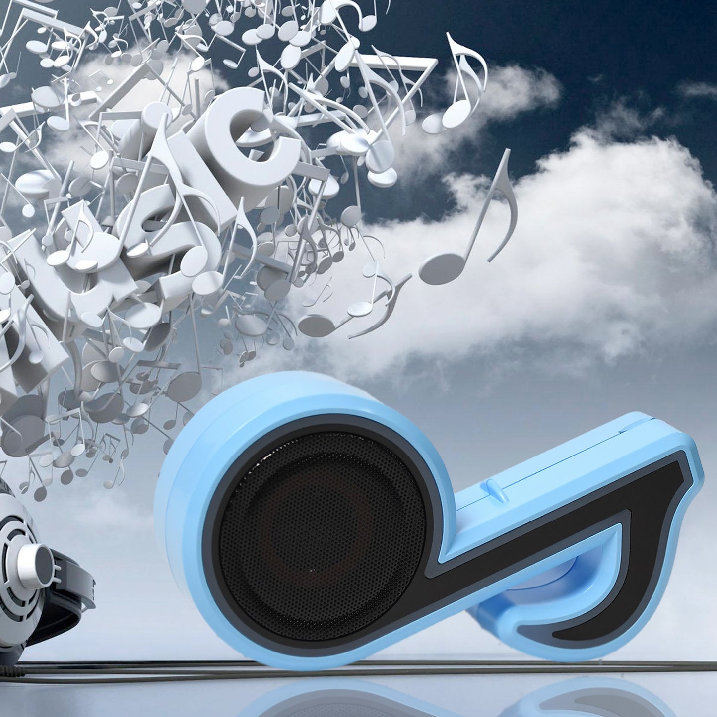 Mini Portable Music Note Shape Speaker Subwoofer Colorful Musical Note Led Lighting Sound For Creatives Gift Computer Phone Sound Equipment - Happy Price - Image 7