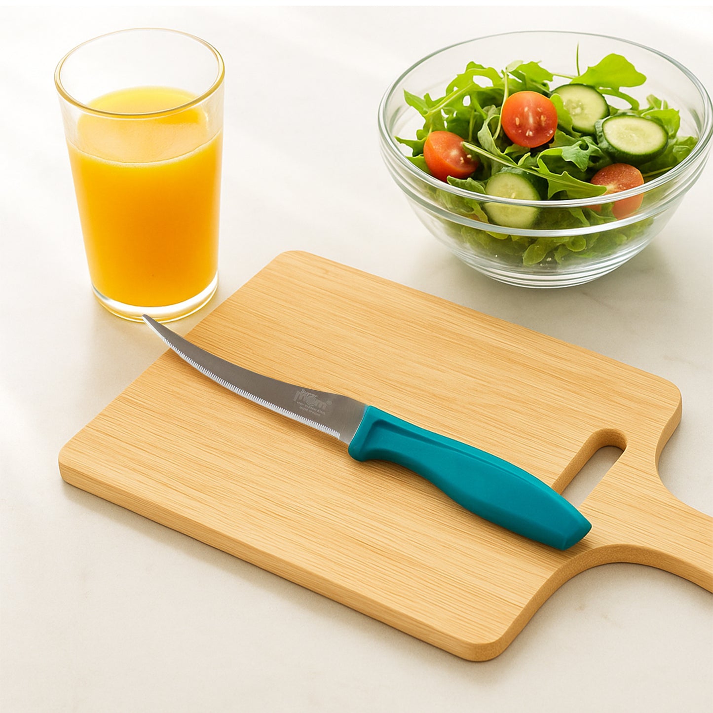 Premium Stainless Steel Tomato Knife (1 Pc) - Serrated Curved Blade - Happy Price - Image 5
