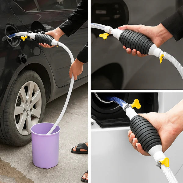 Fuel Transfer Pump Kit. Flow Hand Pump Portable Manual Car Fuel Transfer Pump For Petrol Diesel Oil Liquid Water Fish Tank. - Happy Price - Image 4
