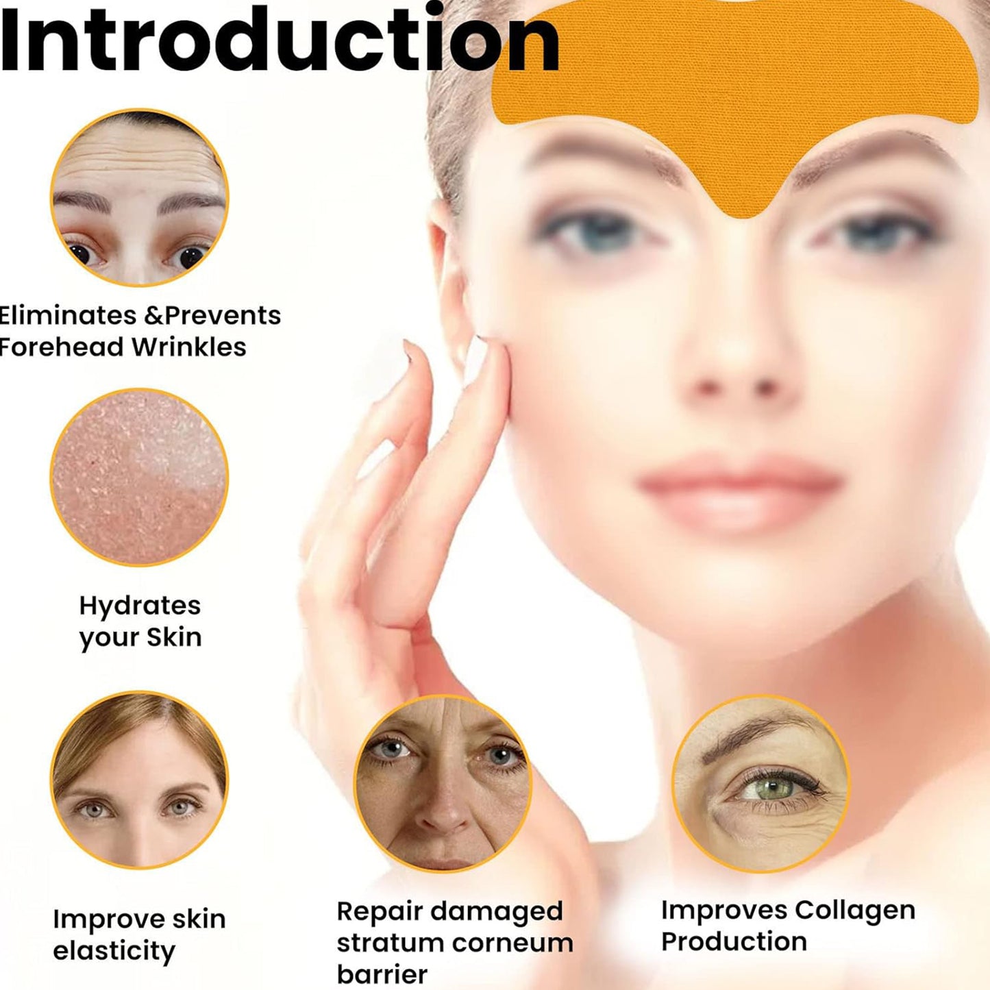 Forehead Wrinkle Patches Face Wrinkle Patches (10 Pcs Set) - Happy Price - Image 3