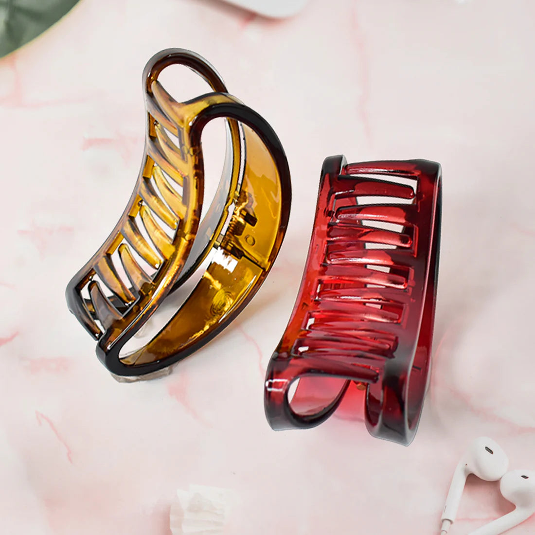 Plastic Hair Clamp Grip Simple Matte Hair Barrette Clamp (1 Pc) - Happy Price - Image 3